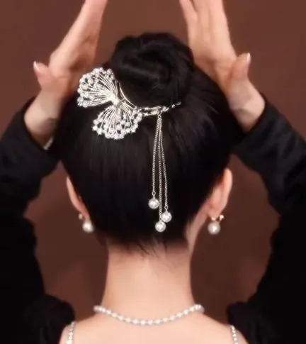 Advanced Metal Bow Tassel Ball Clip K Gold - Shop at LoveMi