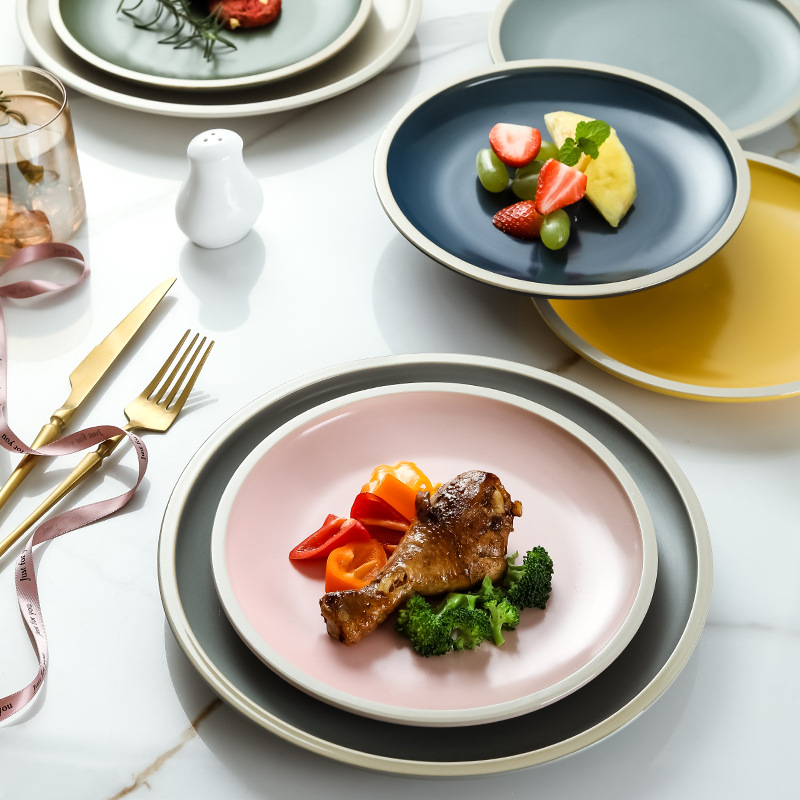 Title 1, Morandi Ceramic Matte Western Dinner Plate Hous...