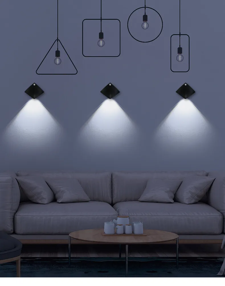 Wireless USB Rechargeable Decor Wall Lamp Human