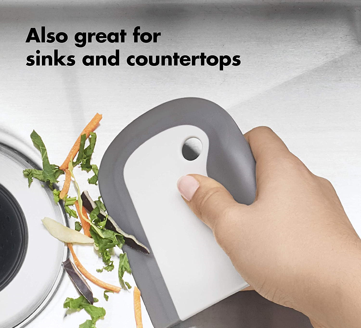 Kitchen Integrated Soft Rubber Scraper, Soft Rubber Cleaning Tool For Dinner Plate