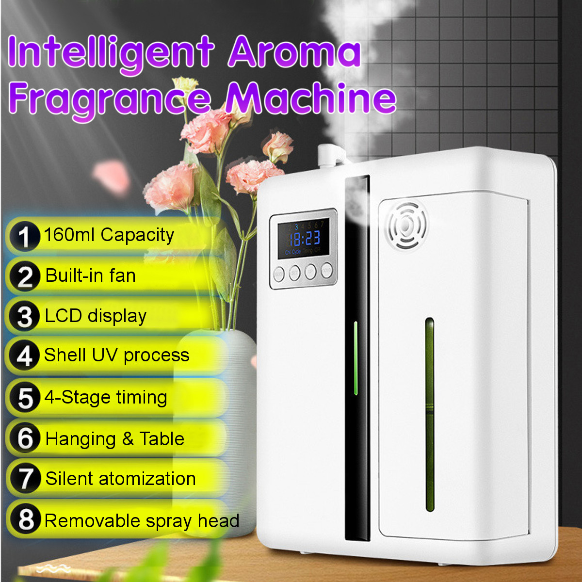 Title 8, Automatic Flavoring Scent Machine 160ml Timer F...