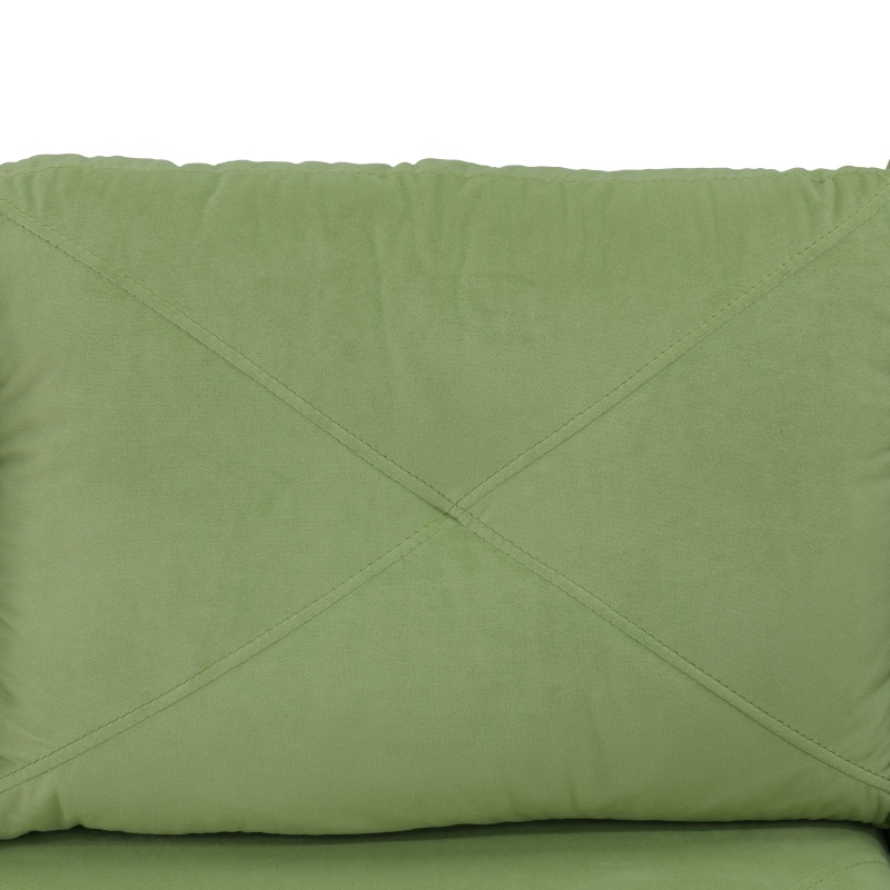 Pickup Only--Apple-Green Massa Flannel 4-Piece Couch Living Room Sofa Set