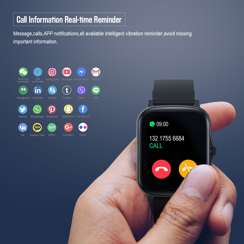 Smart Watch Men Women IP68 Custom Dial Heart Rate Fitness