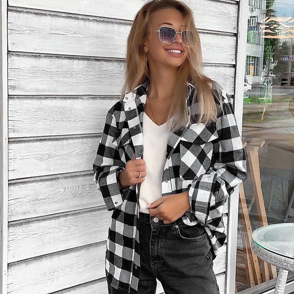 Printed Long Sleeve Pocket Casual Jacket