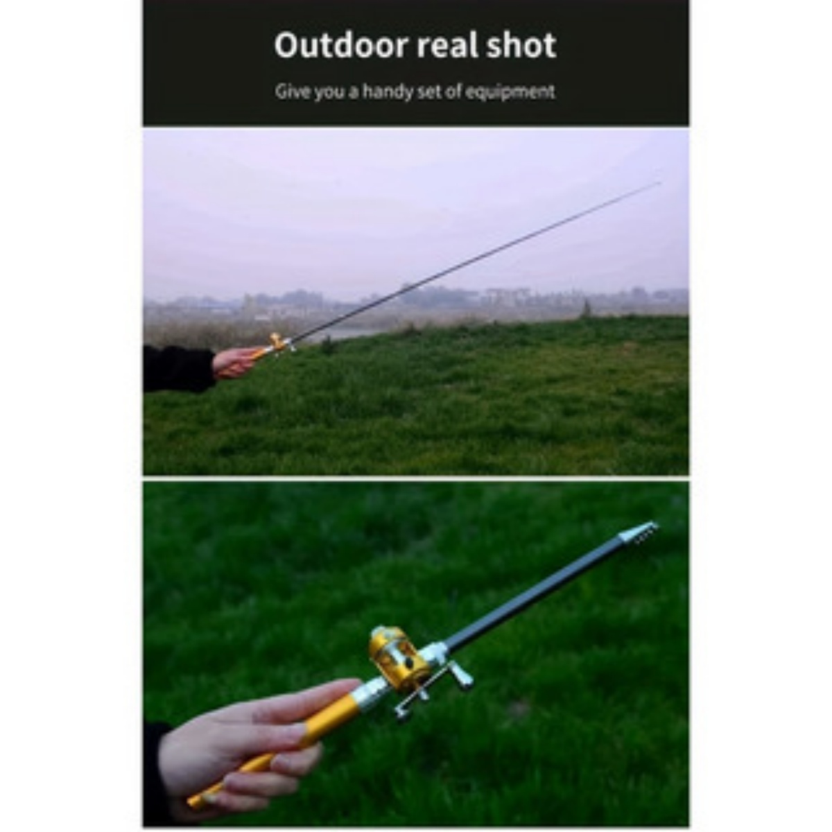 METABEST Premium Aluminum Alloy Pocket-Sized Pen Style Fishing Rod - Compact, Portable, And Ultra-Lightweight For Ice Raft, Bridge, And Travel Fishing - Perfect Gift For Fishing Enthusiasts A