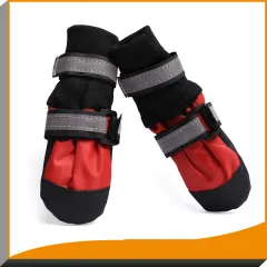 Big Walking Indoor And Outdoor Dog Shoes - Red - View 1