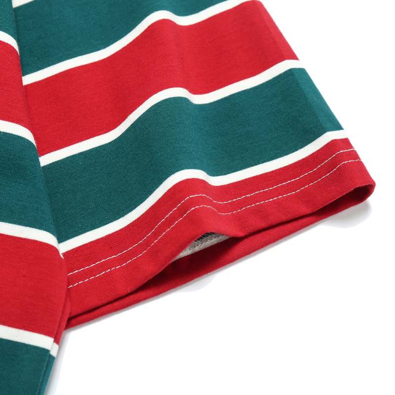 Japanese Retro Striped Casual BF Style Short-sleeved T-shirt
