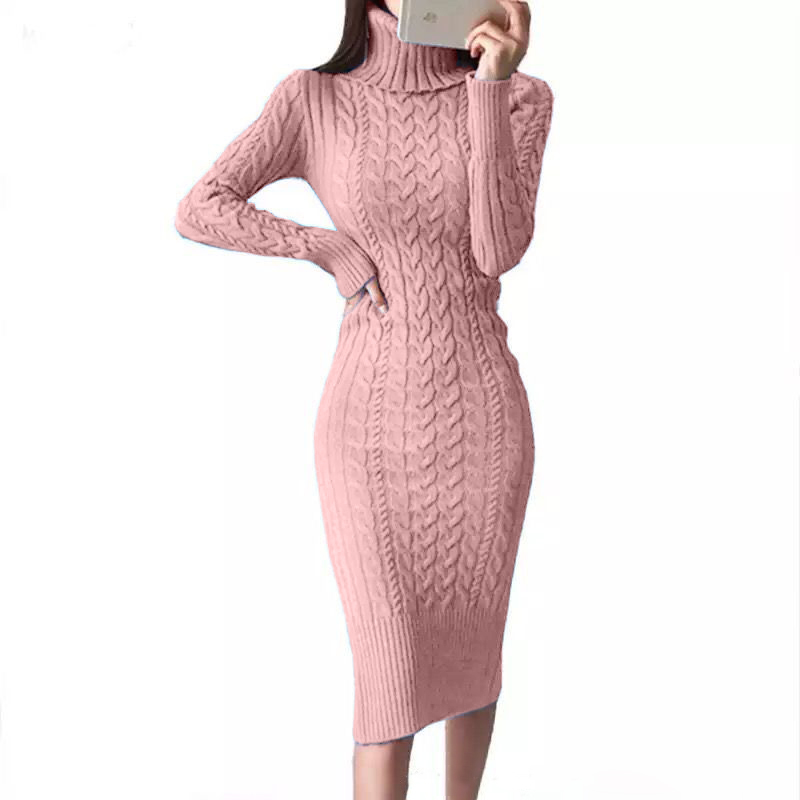 Slim-Fit Knit Midi Dress, picture 9 of 9
