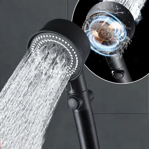 Five-color Wind Turbine Shower Head 56 Speed Water Silicone