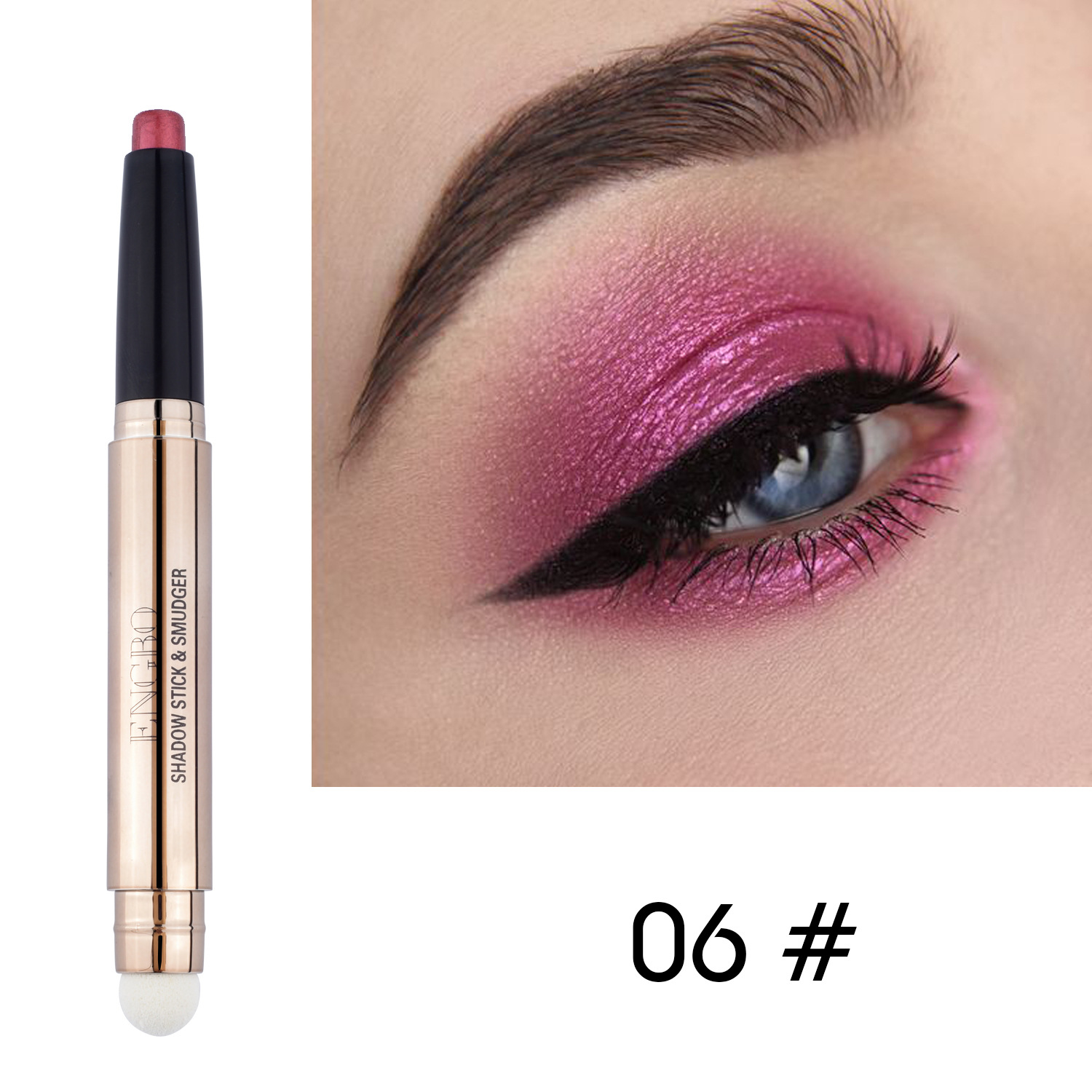 Monochrome Eye Shadow Pen Pearl Light Lie Silkworm Eye Shadow Highlights Rose Red - Shop at LoveMi