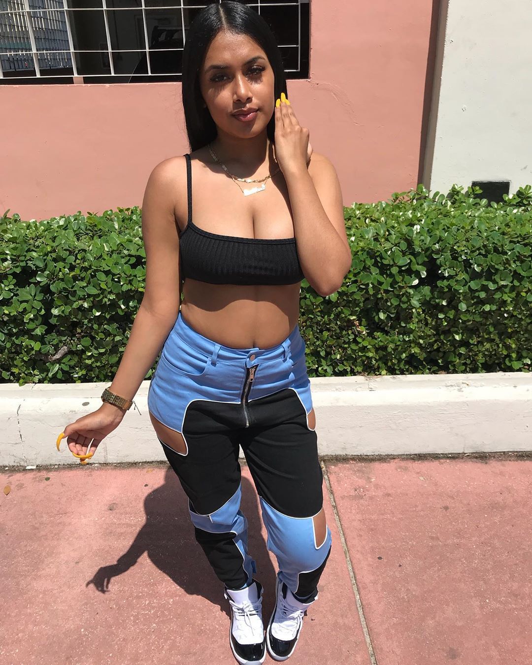 European And American Foreign Trade New Style Personality Stitching Jeans Women