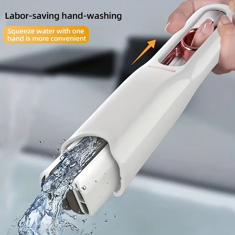 New Portable Self-NSqueeze Mini Mop, Lazy Hand Wash-Free Strong Absorbent Mop Multifunction Portable Squeeze Cleaning Mop Desk Window Glass Cleaner Kitchen Car Sponge Cleaning Mop Home Cleaning Tools – image 9