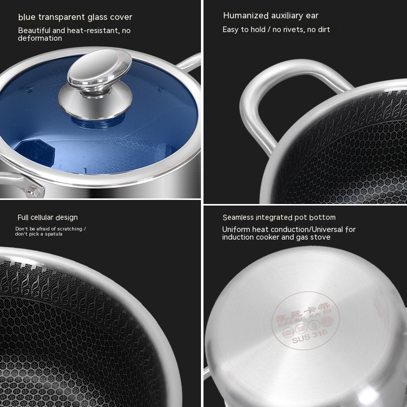 BEYONDARY Stainless Steel Non-Stick Soup Pot