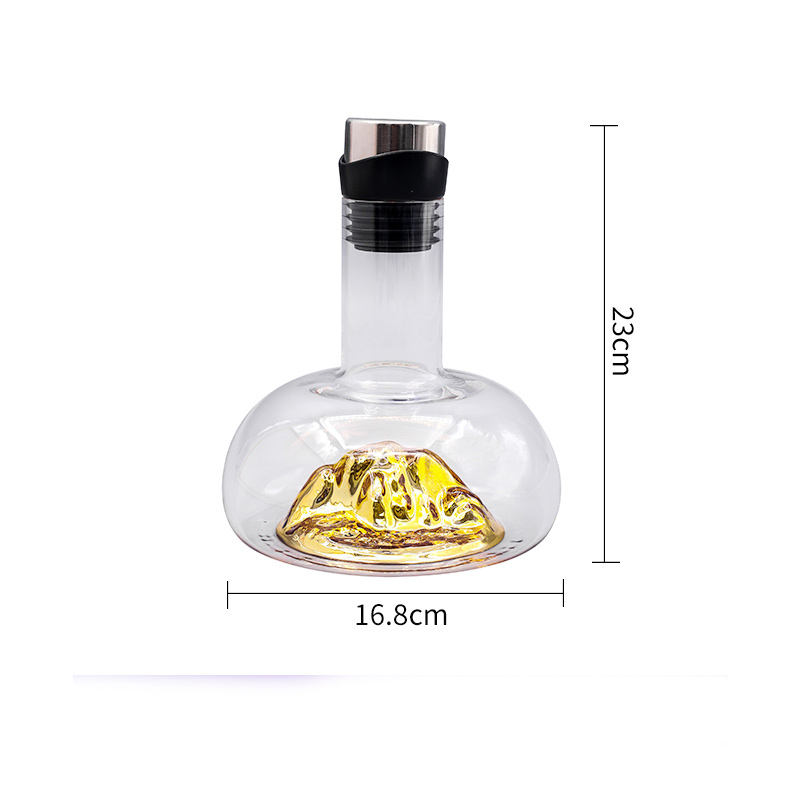 Breathing crystal glass decanter