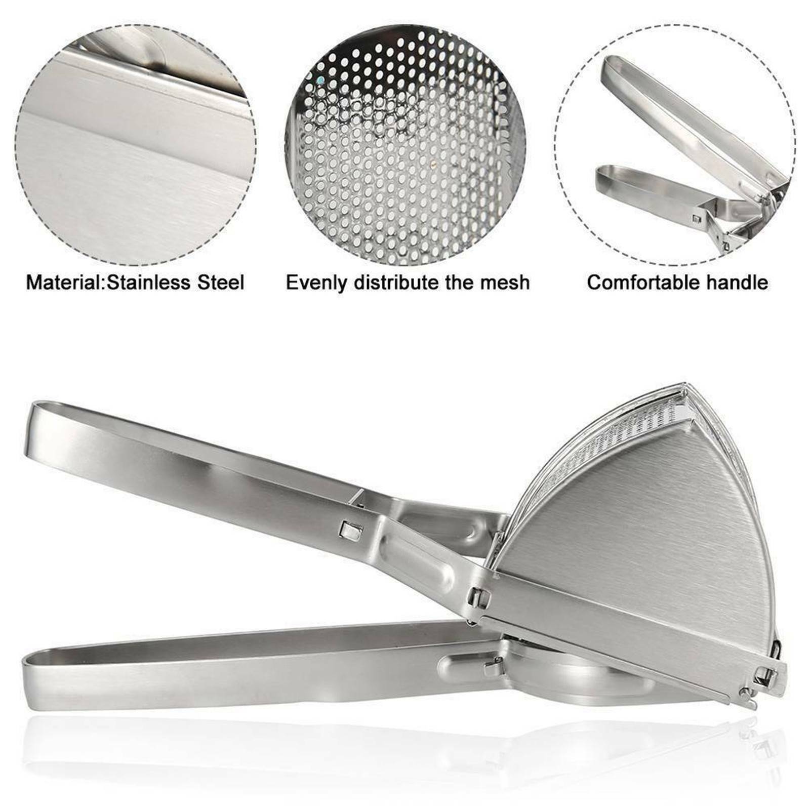 New Large Stainless Steel Potato Ricer Masher Fruit Press Juicer Crusher Squeeze — foto 2