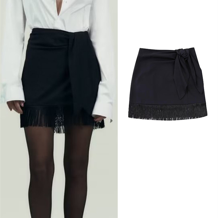 Fall New Style Solid Fringe Skirt