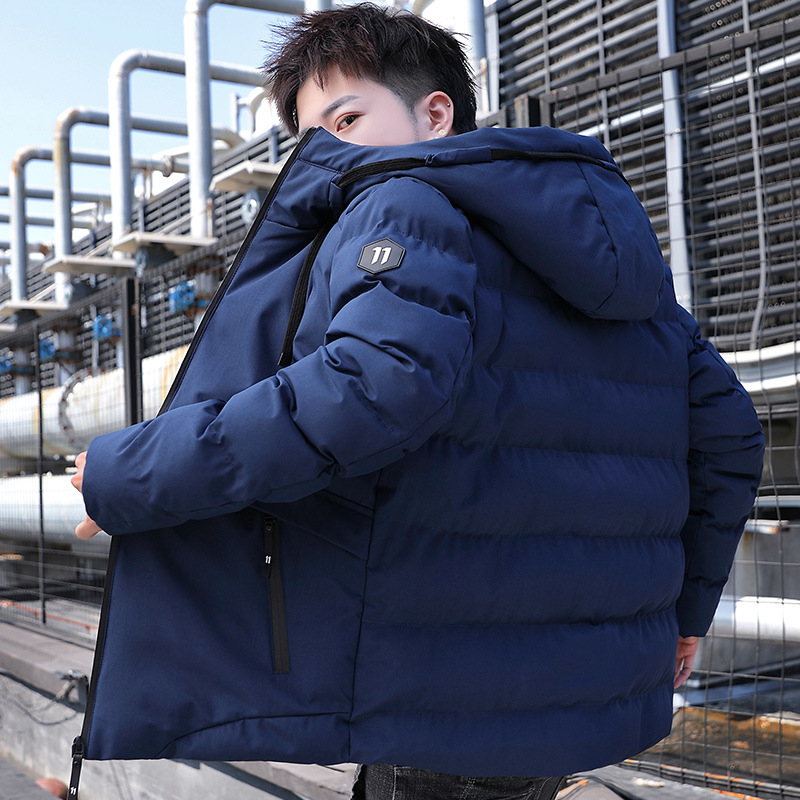 Hooded Men's Slim Thick Warm Quilted Jacket