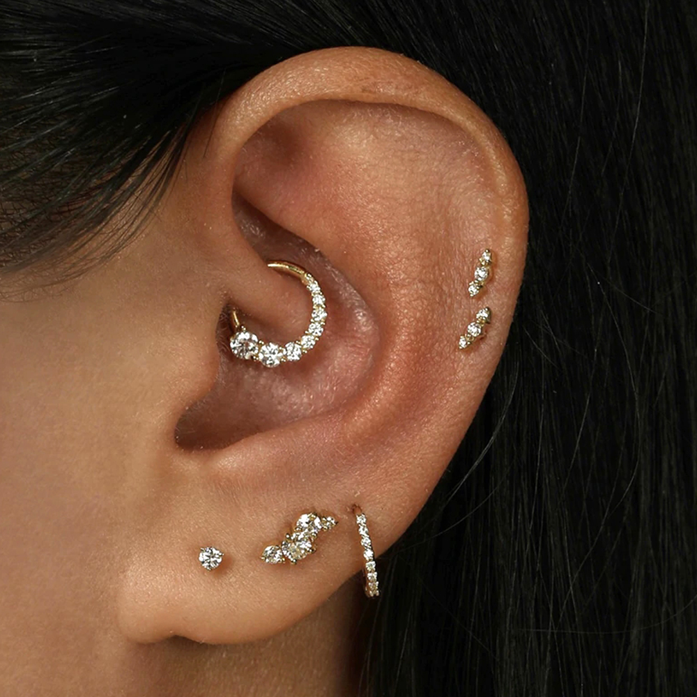 Title 2, S925 Sterling Silver INS Minimalist Ear Bone Stud