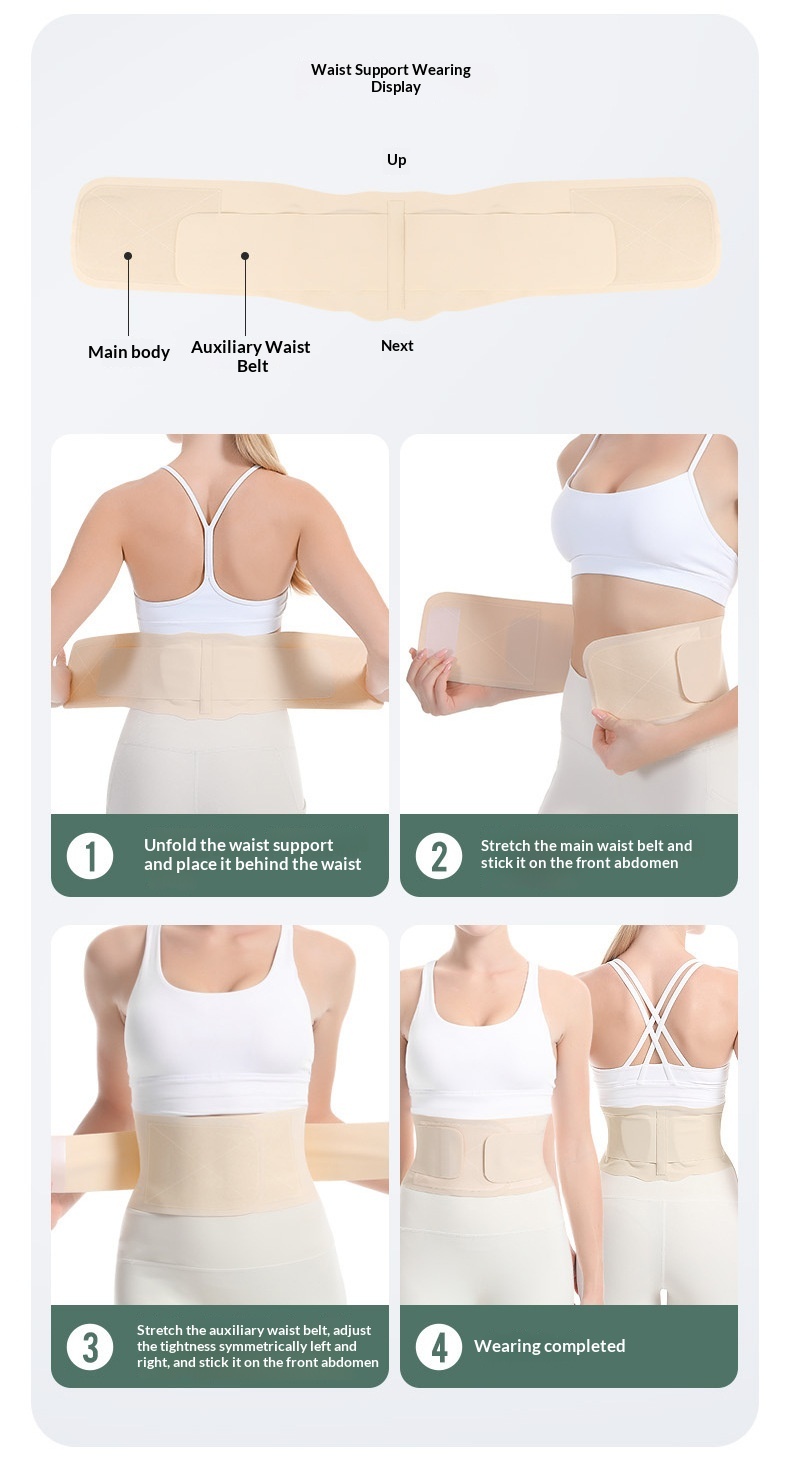 Lightweight And Breathable Lumbar Support Belt For Summer, High Elasticity, Compression Waist Trainer, Abdominal Binder, Dynamic Support For Sports Injuries And Lumbar Support — foto 7