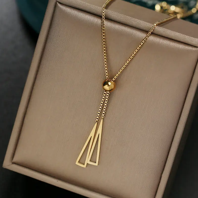 Stainless Steel Jewelry Fashion Pull Decoration Sexy Tassel Charm Collar Chain Ladies