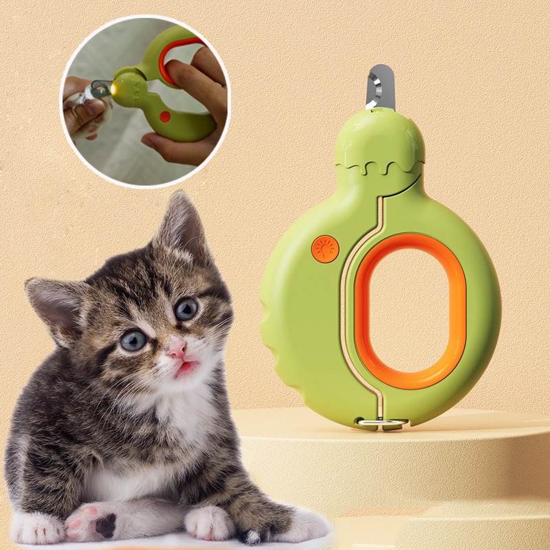 Donuts Lovely Pet Nail Clippers Cat Nail Clippers Dog Nail Knife LED Light Illuminates Blood Line Safe Nail Clippers