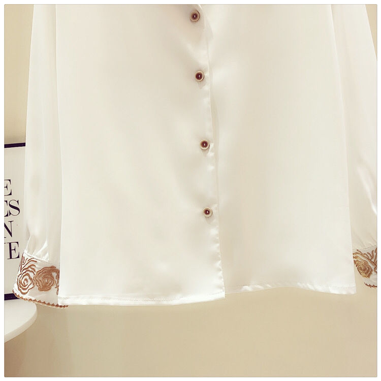 Title 8, Western Style Embroidery Chiffon Long-sleeved S...