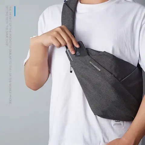 Digital Storage Canvas Chest Bag Crossbody Multi-functional Business Close