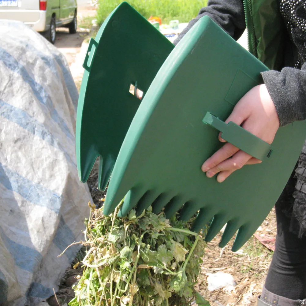 Leaf Rake Scoops Cleaning Rubbish Collector Grabs with Claws