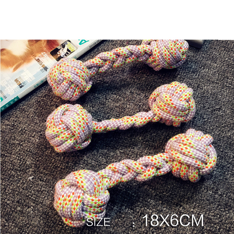 Title 30, Pet molar bite resistant cotton rope dog toy. D...