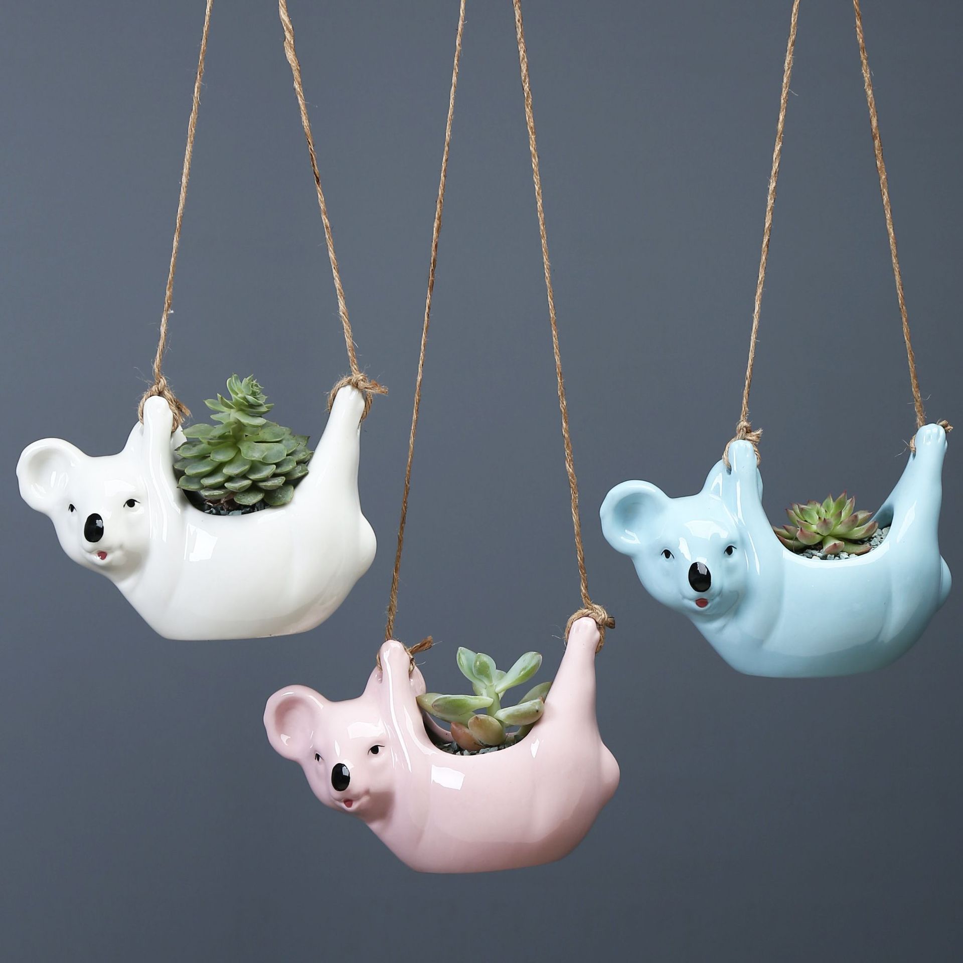 Title 7, Cartoon animal koala hanging basket flower pot