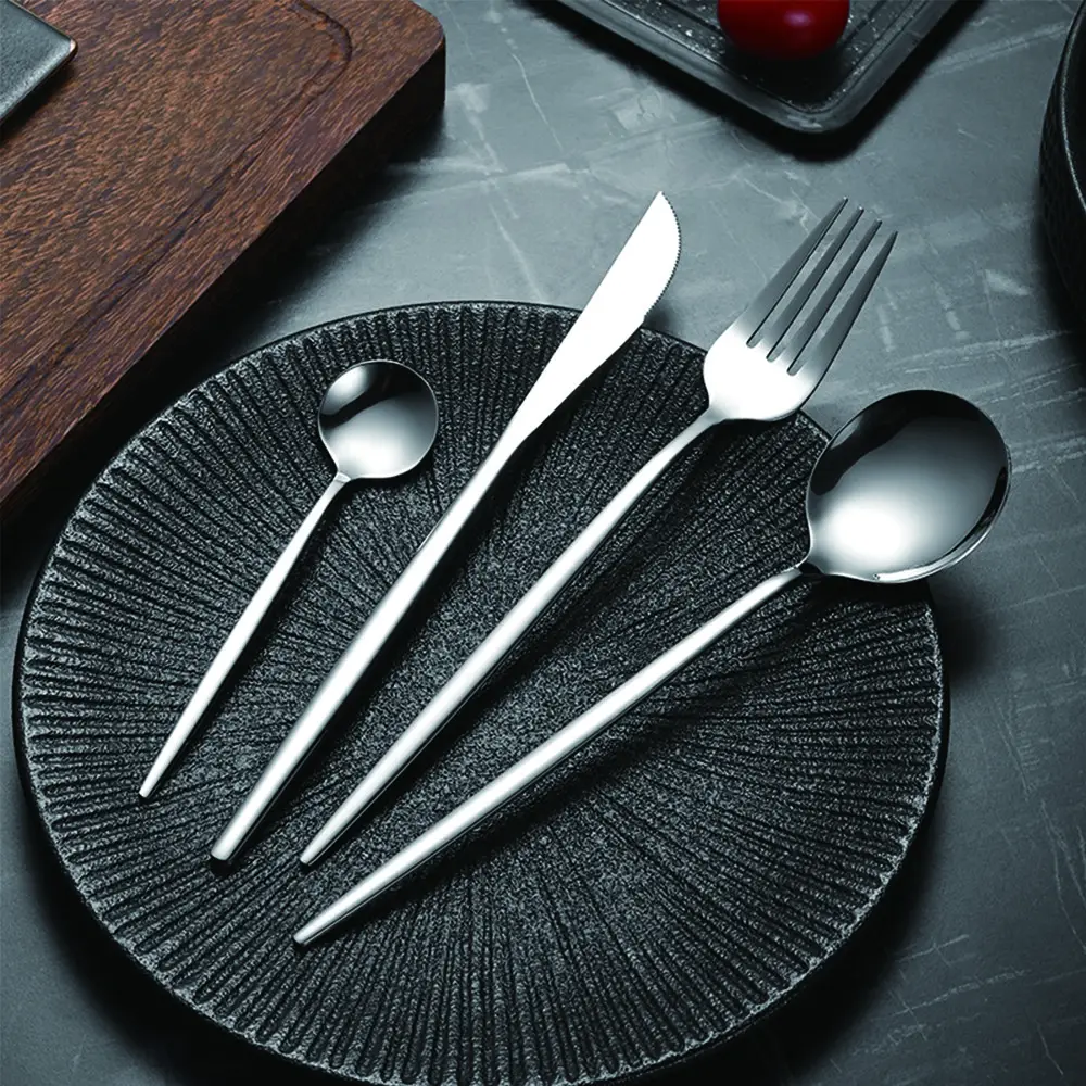 Cutlery Dinner Set Stainless Steel Metal Stand