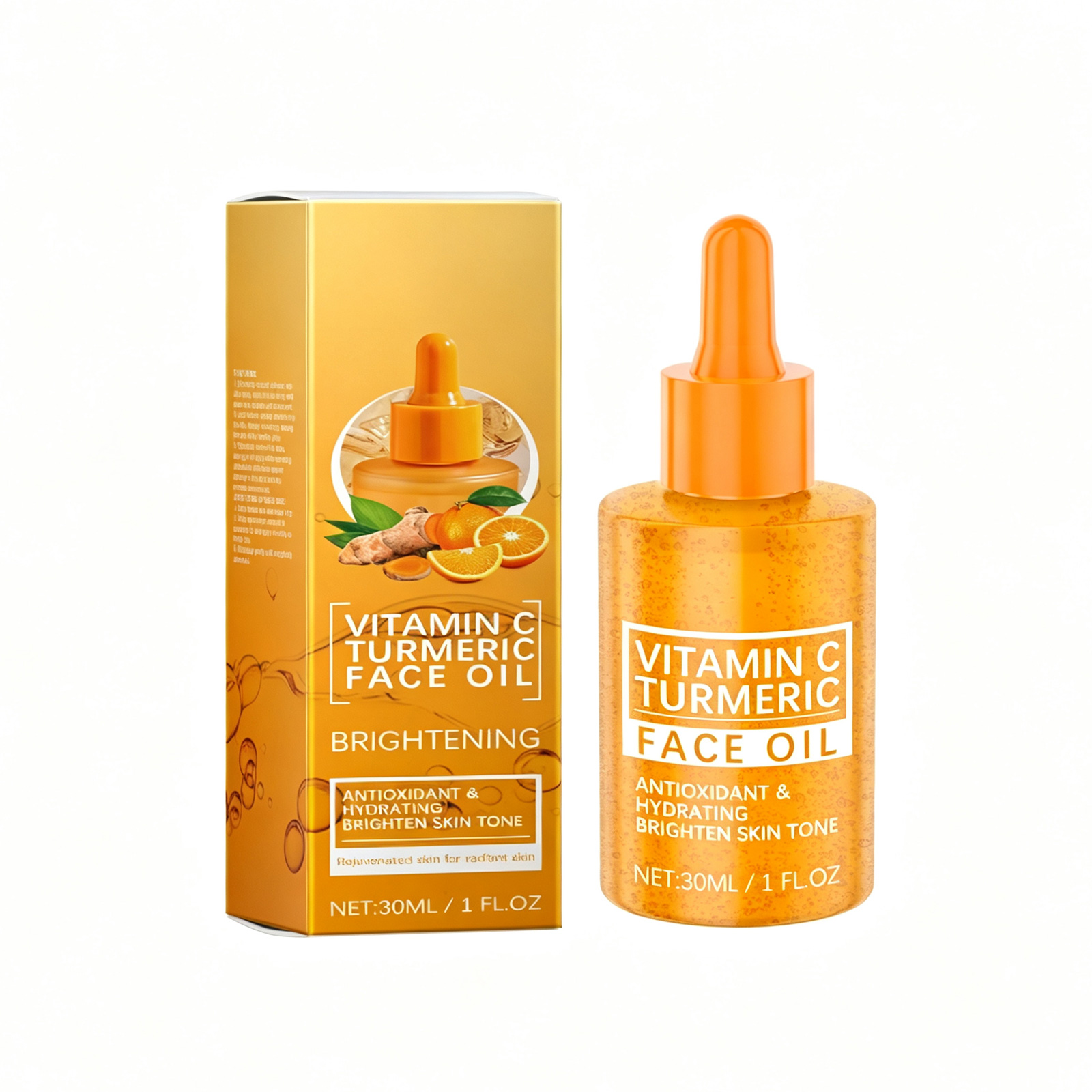 Vitamin C Turmeric Face Oil With Niacinamide & Rosemary Leaf Oil, Hydrating Brightening Facial Oil For Soothing Irritated Skin, Improve Skin Texture, 30ml