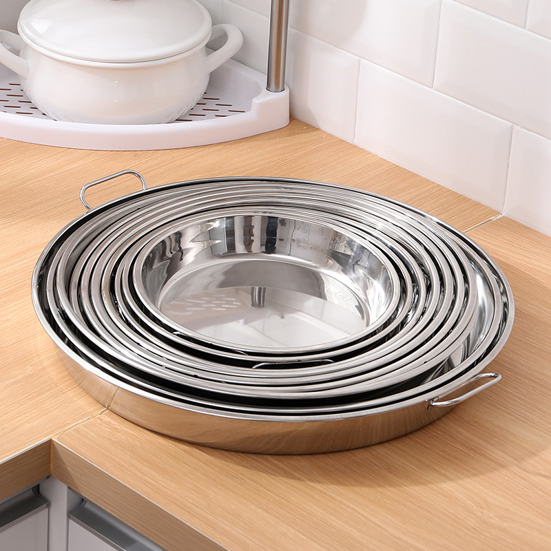 Title 2, Thickened Stainless Steel Double Ear Round Rice...