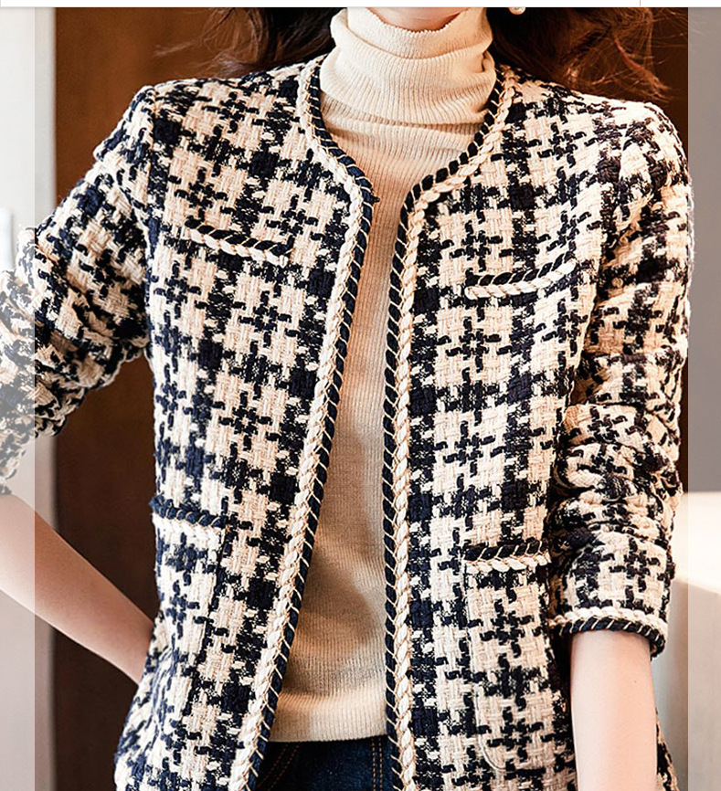 Title 4, Classic Style Soft Tweed Coat For Women