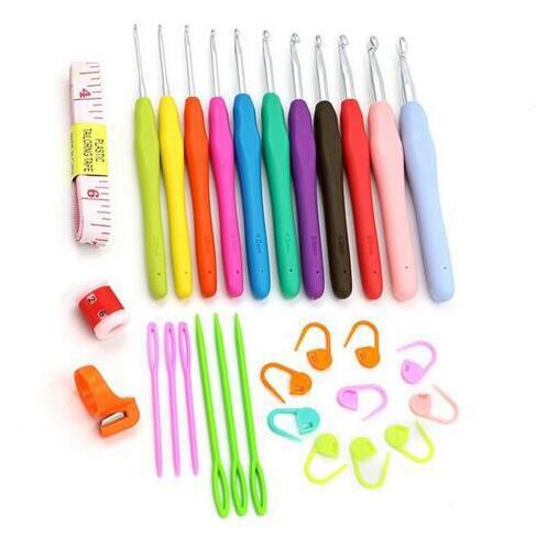 Premium Knitting Tool Set Soft Handle Crochet Set TPR Soft