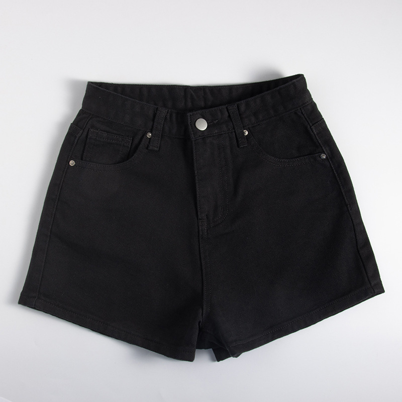 Denim Shorts Women's High Waist Was Thin Black - Shop at LoveMi