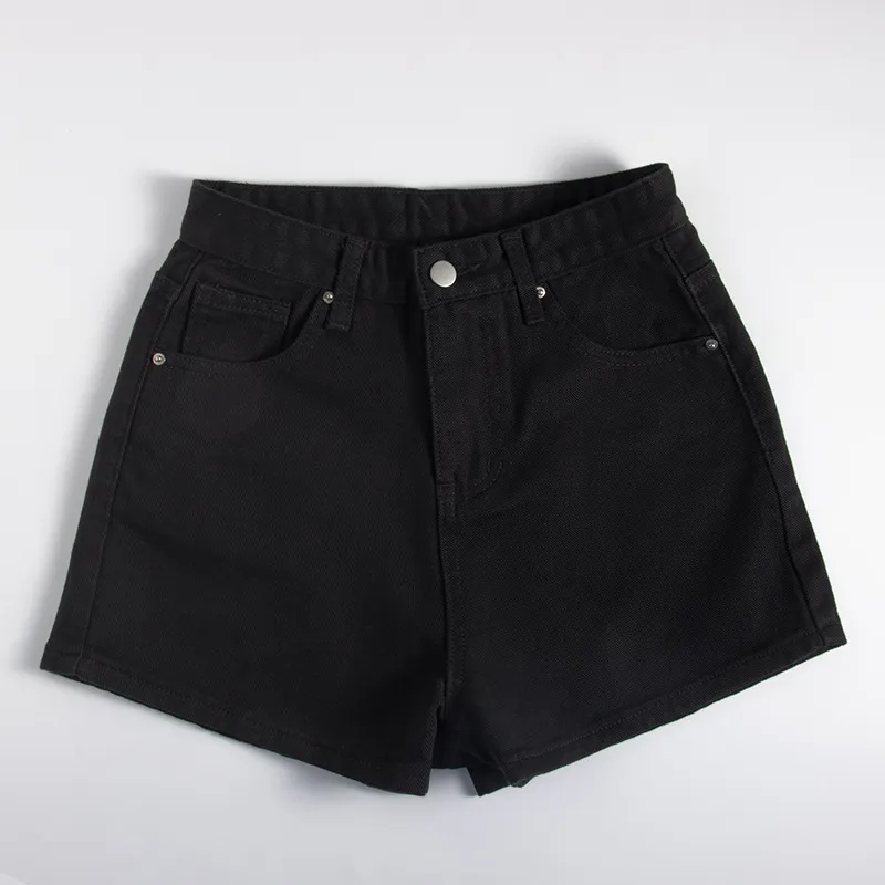 Denim Shorts Women's High Waist Was Thin - Black