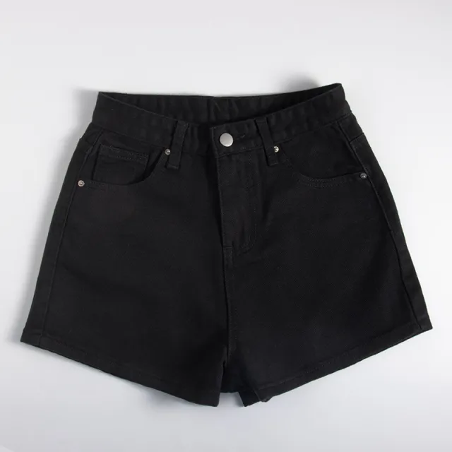 Denim Shorts Women's High Waist Was Thin Black - Shop at LoveMi