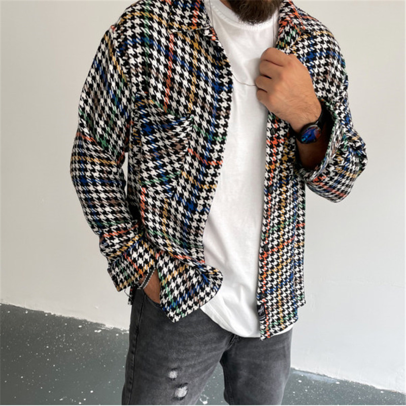 Men's Woolen Suit Jacket Loose Lapel