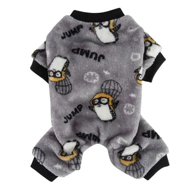 Plush Pet Clothing Autumn Dog Pajamas Grey Penguin - Shop at LoveMi