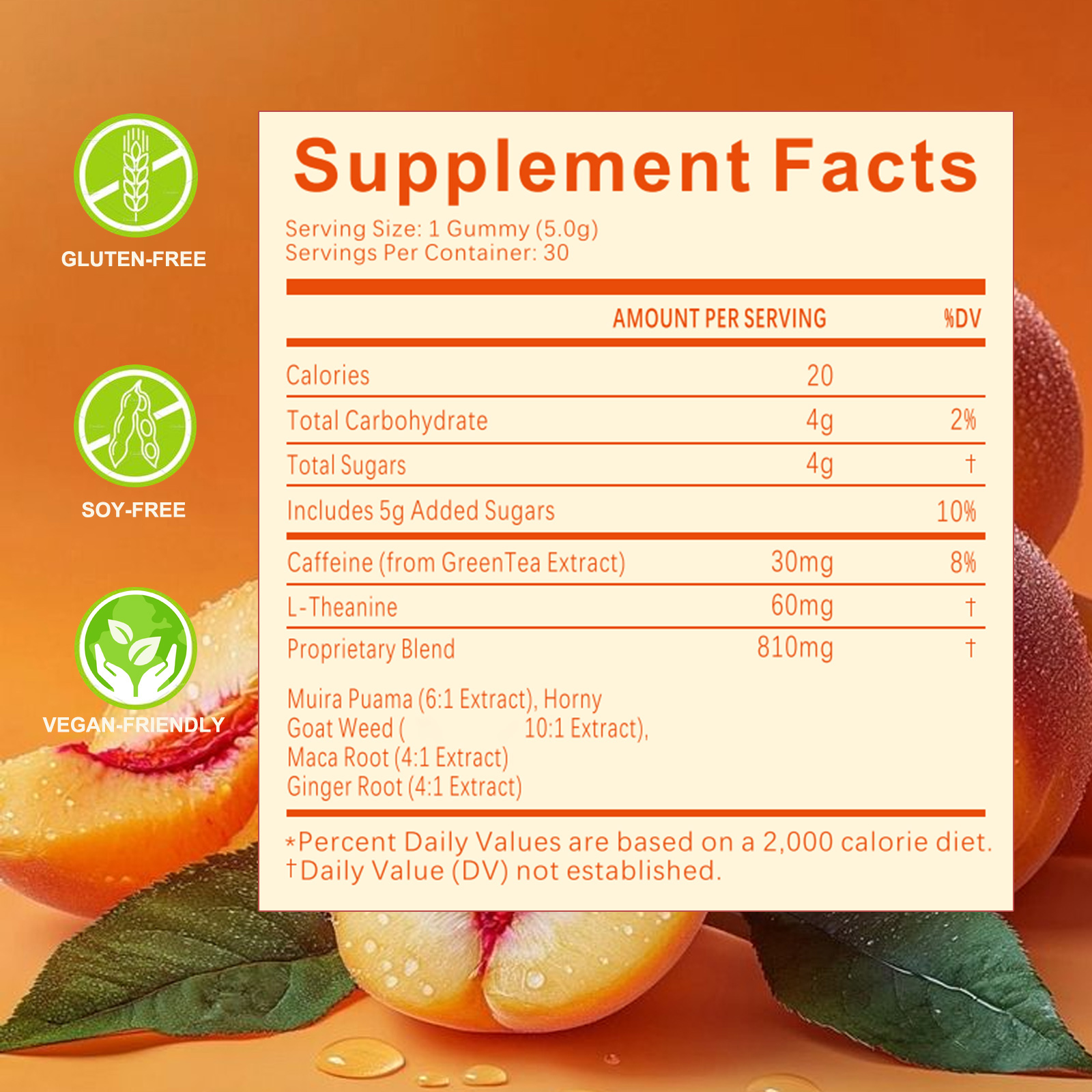 WINYEL Spicy Cubes, Intimacy Gummies With Chili Pepper, Muira Puama, Maca Root, Epimedium, Helps Promote Hormone Balance, Calmness And Intimacy Wellness, Peach Flavor, 30 Gummies