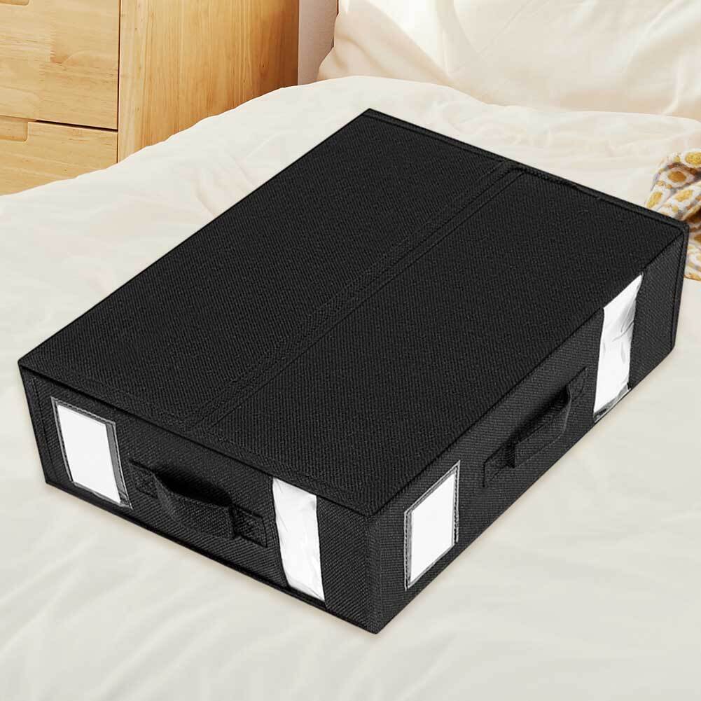 2 Foldable Bed Sheet Set Organizer Fabric Storage Bin Blanket Bedding Container