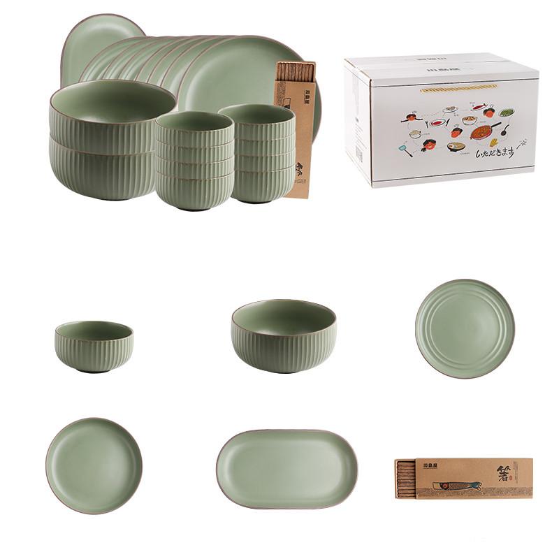 Dark green food 28piece set