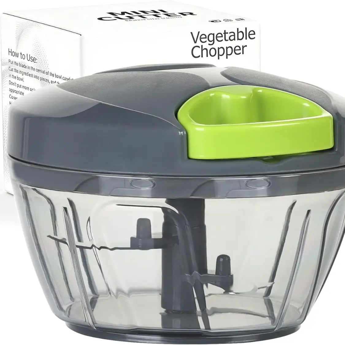 Manual Pull String Food Chopper, 500ml Vegetable