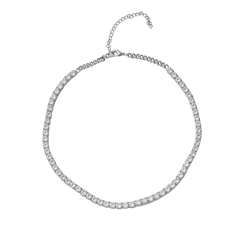 Zircon Necklace Popular Hip-hop Style In Europe And America Pendant Lanyard