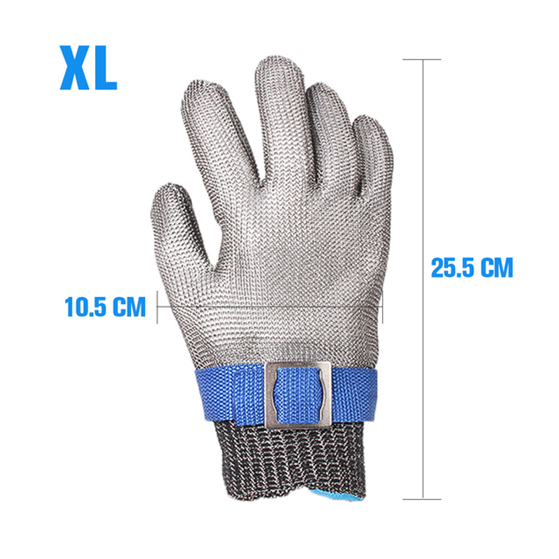 Safety Cut Proof Glove Stainless Steel Mesh Butcher Stab Resistant Metal Gloves — image 3
