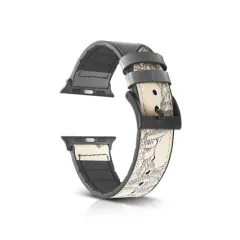 Light Luxury Smart Watch Leather Strap - Grey Marl - View 1