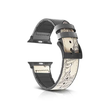 Light Luxury Smart Watch Leather Strap Grey Marl - Shop at LoveMi
