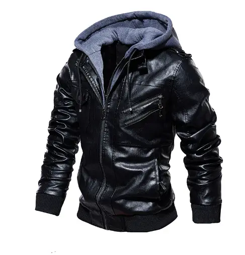 PU Washed Leather Coat