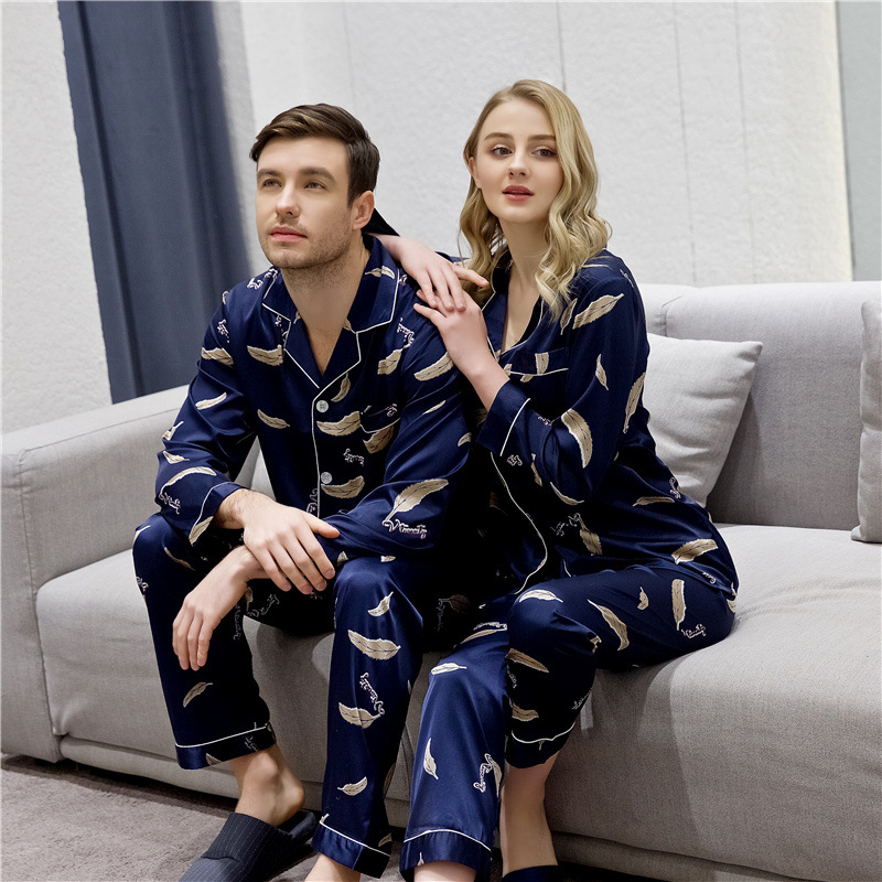 Title 2, Luxury Spring And Autumn Couple Pajamas